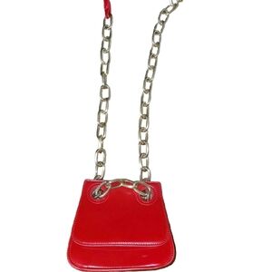 NOW Red Mini Bag with Chain Strap